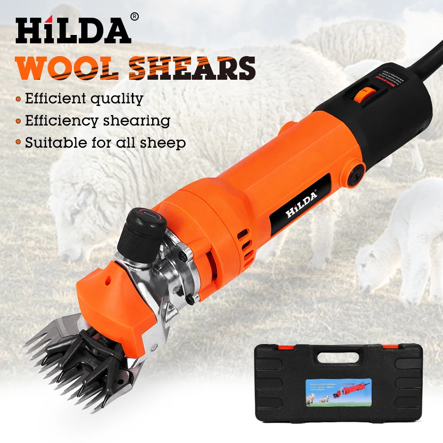 

HILDA 220V Electric Sheep Shearing Clipper Scissors Shears Cutter Goat Horse Clipper Machine 6 Gears Speed 13 teeth blade