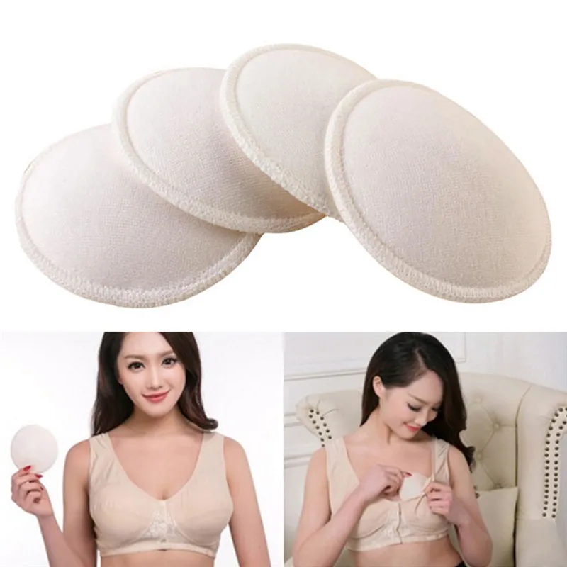 8Pcs/lot White Soft Absorbent Cotton Washable Reusable Breastfeeding Breast Nursing Pads Wholesale 3