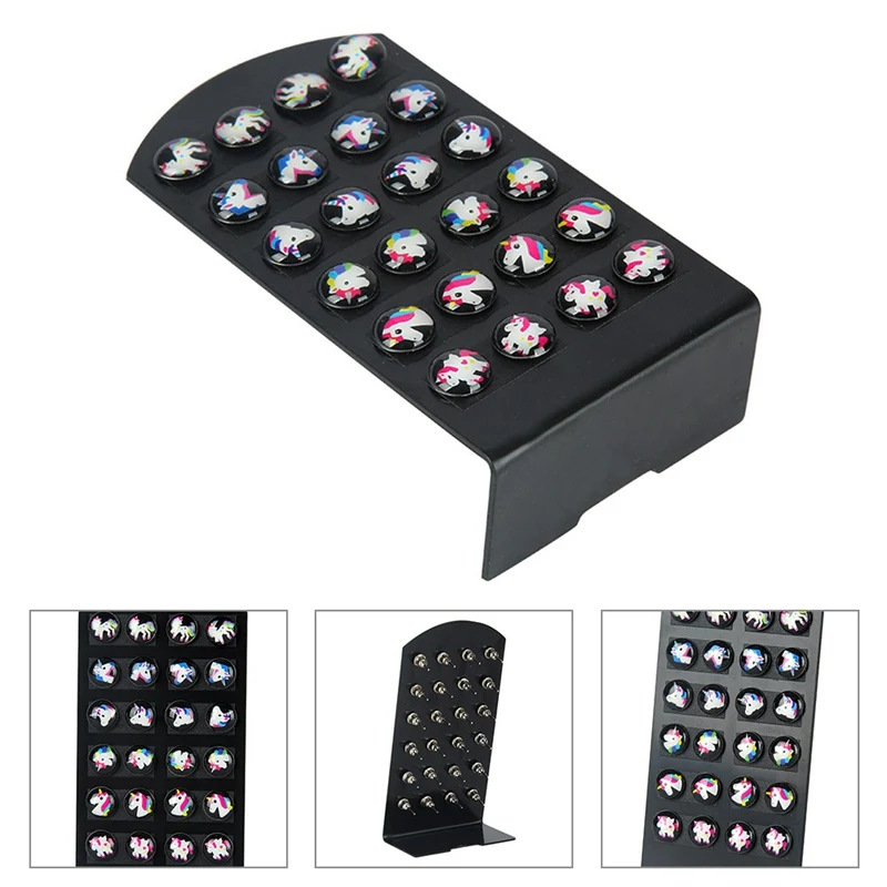 

12 Pairs /set Cute Kids Baby Stud Earrings Sets Women Small Horse Lovely Animal Horse Studs Children Jewelry