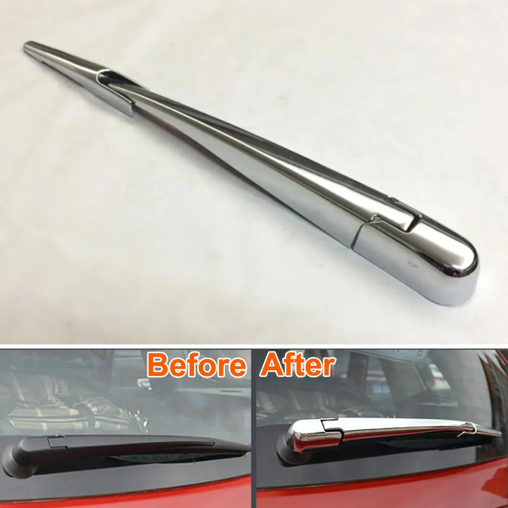 Car Styling 3Pcs Car ABS Rear Back Window Rain Wiper Cover Decorative