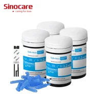 (100pcs) Sinocare Safe-Accu Blood Glucose Test Strips and Lancets for Diabetes Tester