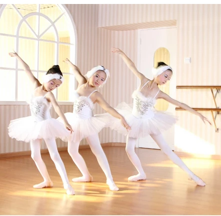 Бесплатная доставка Обувь для девочек классическая профессиональный Балетные костюмы пачка белый Лебединое озеро Балетные костюмы для