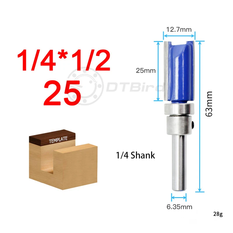 1/3 шт 1/" 1/4 дюймов для конических фрез для промывания и подравнивания шаблон для вырезания гребней и хвостовик Топ нижний подшипник обрезная деревообрабатывающая фрезы лезвие из сплава