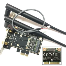 Atheros AR5B22 Bluetooth 4,0 wifi 300 Мбит/с настольная карта мини PCIe к PCI Express настольный адаптер с 2 шт. антенна Сеть карта