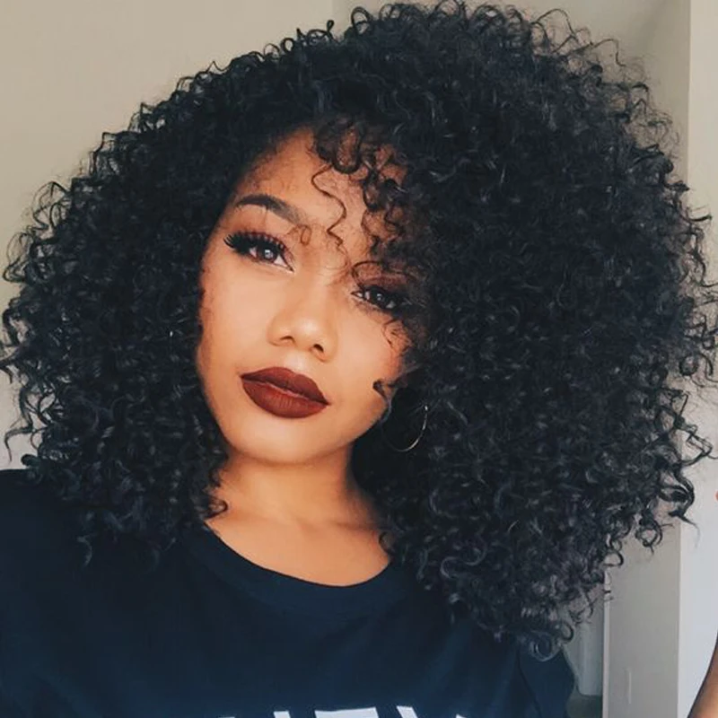 17&quot; Afro Wig Long Kinky Curly Wigs For Black Women kylie jenner Cheap