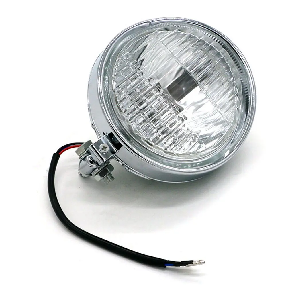 

6 inch Retro Aluminum Motorcycle Headlight 12V Black High/Low Beam Bulb For CG125 GN125 Suzuki Cafe Racer