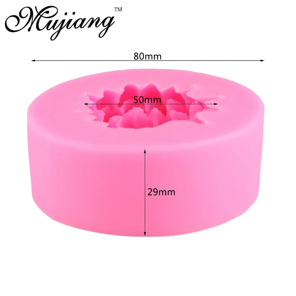 Mujiang 3D Crisântemos Flor Sabão Silicone Moldes