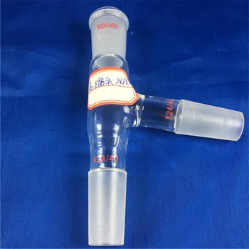 

24/40 Glass Distillation Head ,Three Way Glass Adapter,75 Bent Lab Glass 65mm