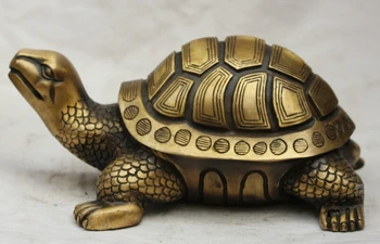 

song voge gem S2448 9 China Chinese Bronze Folk Dragon tortoise Turtle Statue Feng Shui