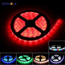 Tira de luces led para coche, cinta de 12 v, resistente al agua, rojo, azul, blanco cálido, rgb