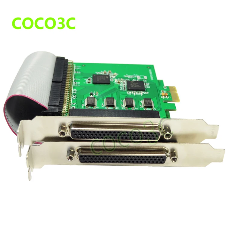  PCI-E 16 puertos RS232 DB9 convertidor + 2 ventilador de cable de 16 puertos serie tarjeta PCI Expr