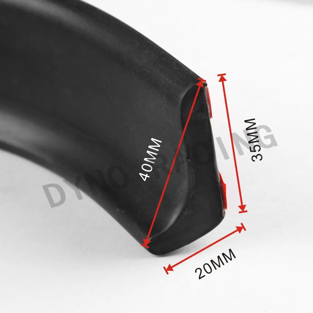 Универсальный резиновый мягкий черный Автомобильный задний спойлер 40 мм Ширина 1,5 м длина внешний задний спойлер комплект для Honda Для BMW OT163-BK