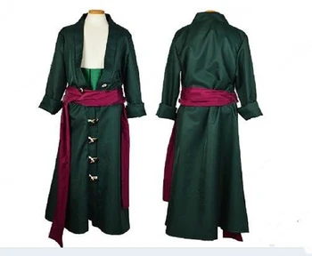 

Free shipping Anime ONE PIECE Roronoa Zoro Cosplay Suit After Two Years Cosplay Costume