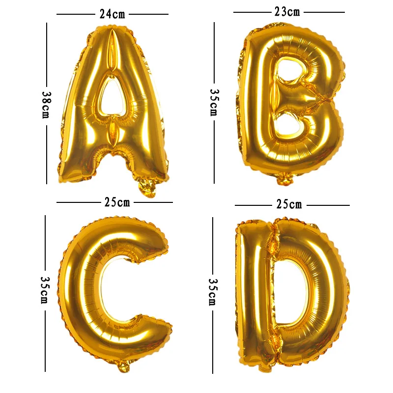 1 шт., 16 дюймов, розовое, синее золото, серебро, алюминий, фольга, шар, свадебное украшение, буквенные шары для детей, украшение для дня рождения