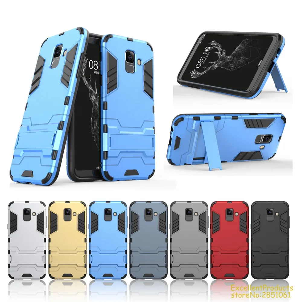 

For Samsung A6 2018 Hybrid Armor Phone Case Silicone TPU + Hard PC Cover Cases For Samsung A6 2018 phone Capa Fundas