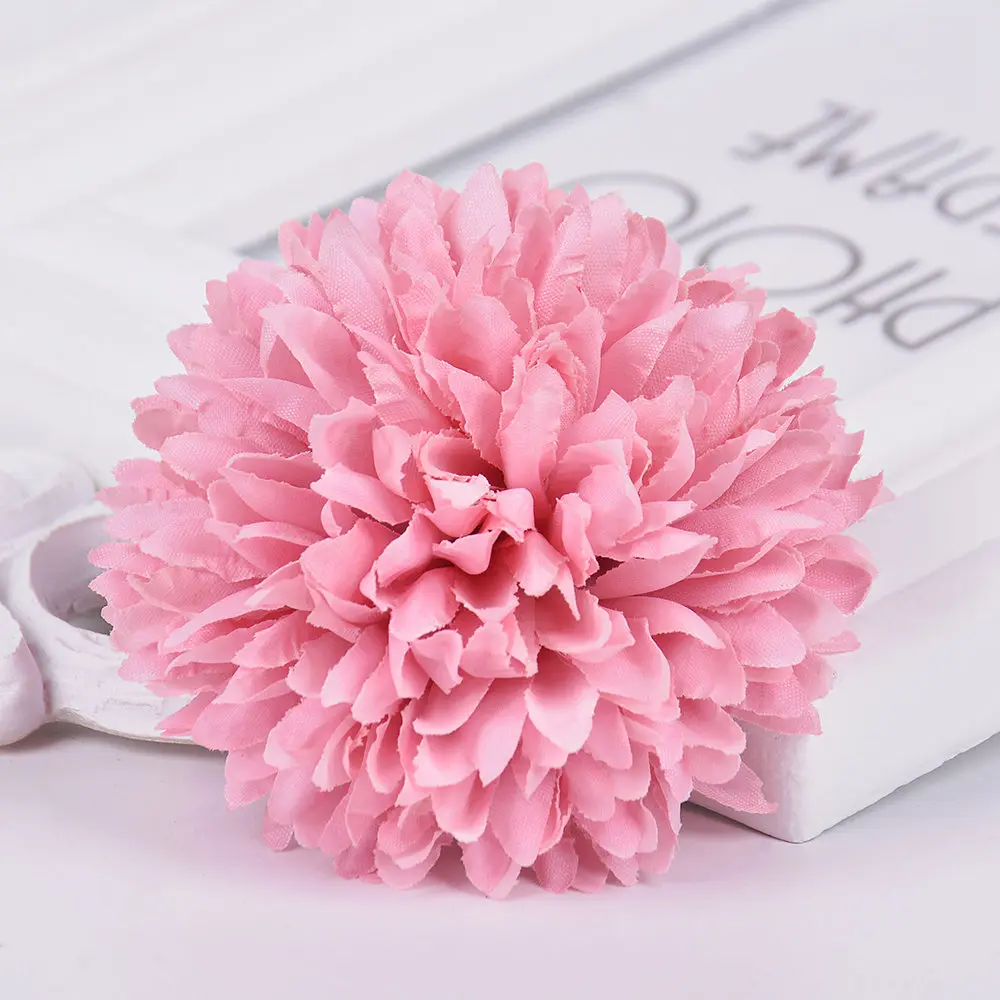 2 шт Шелковый Искусственный цветок Одуванчик шар для свадьбы дома украшения для самодельного изготовления венок подарок День Святого Валентина Декор поддельные цветы - Цвет: Розовый