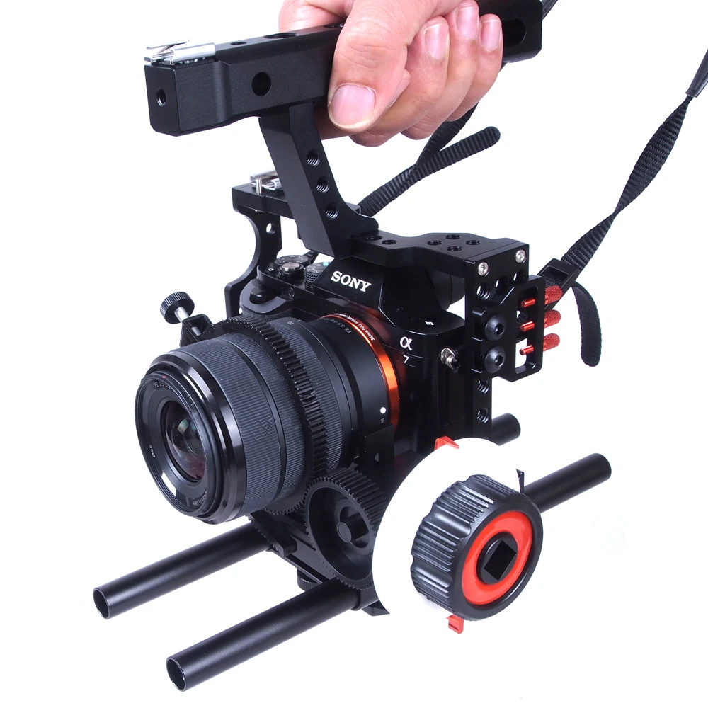 

Aluminum Alloy Handheld Camera Video Support Kit DSLR Cage Set with Follow Focus Matte Box For Sony A7S A7 A7R A7RII A7SII GH4