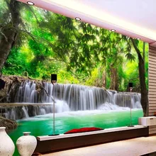 Beibehang пользовательские фото обои 3d фрески джунгли река водопад украшение картина 3d гостиная новые обои papel де parede