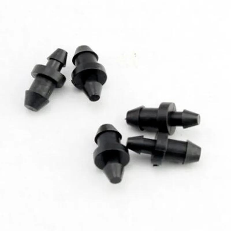 

100pcs/pack Goof Plug - Dual End 1/4" and 1/8" - Drip Irrigation Micro Drip Watering Irrigation Drip Accessories T111
