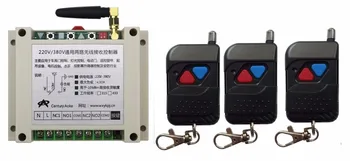 

New AC220V 250V 380V 30A 2CH Remote Control Garage Door RF Wireless Remote Control Switch System 3*black Transmitter &1*Receive