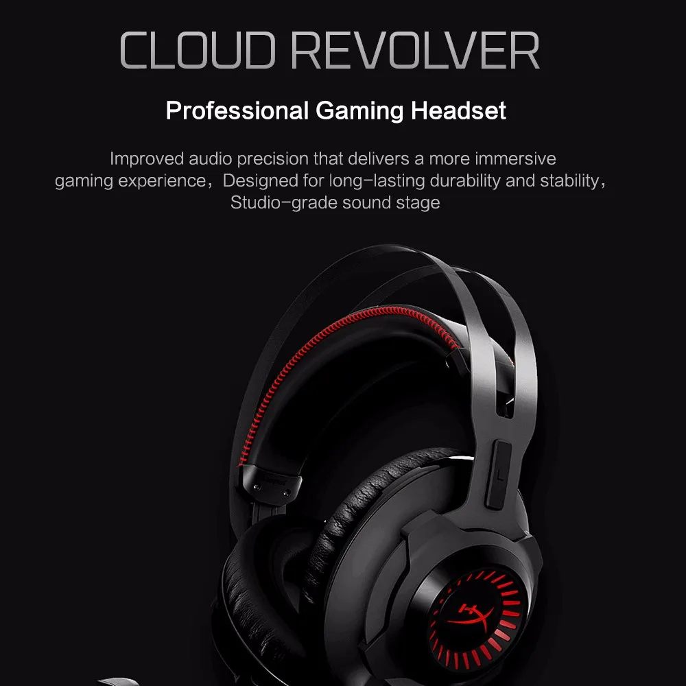 Игровая гарнитура kingston HyperX Cloud Revolver черные наушники с микрофоном для ПК, Xbox One, Xbox One S, PS4, PS4 Pro, Mac