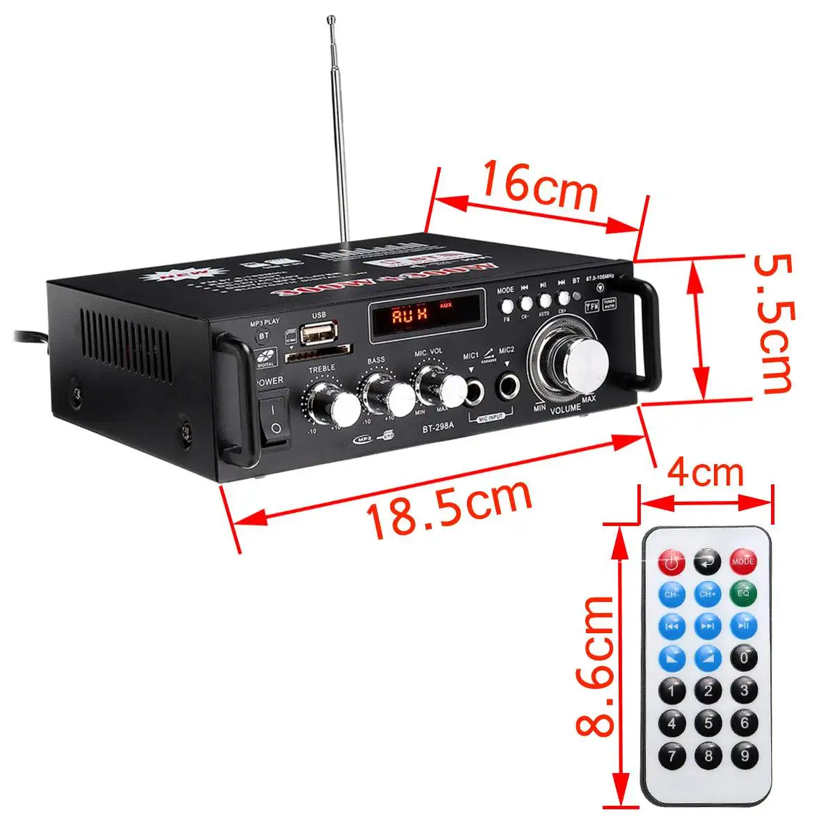 600w 800W Home Amplifier HIFI USB FM Radio Car Audio Bluetooth Amplifiers Subwoofer Theater Sound System With Remote Control