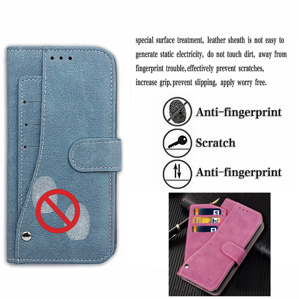 

Matte Case For Samsung s10 Lite Plus Rotate many Whit Card Samsung Note 9 8 Pu Solid color for galaxy S8 S9 Plus PU phone Case