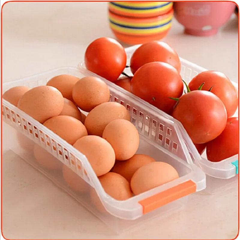 

Kitchen Refrigerator Storage basket Eggs Vegetable organizer Fridge Shelf Holder Pull-out Drawer organizer Space Saver