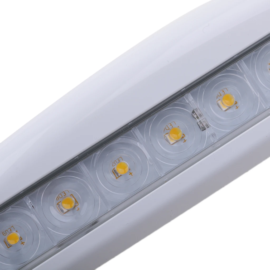 12V 10 LED Awning Light Waterproof Outside Porch Light Bulbs Solar for RV Caravan Camper Trailer Boat Wall Lamp Replacement