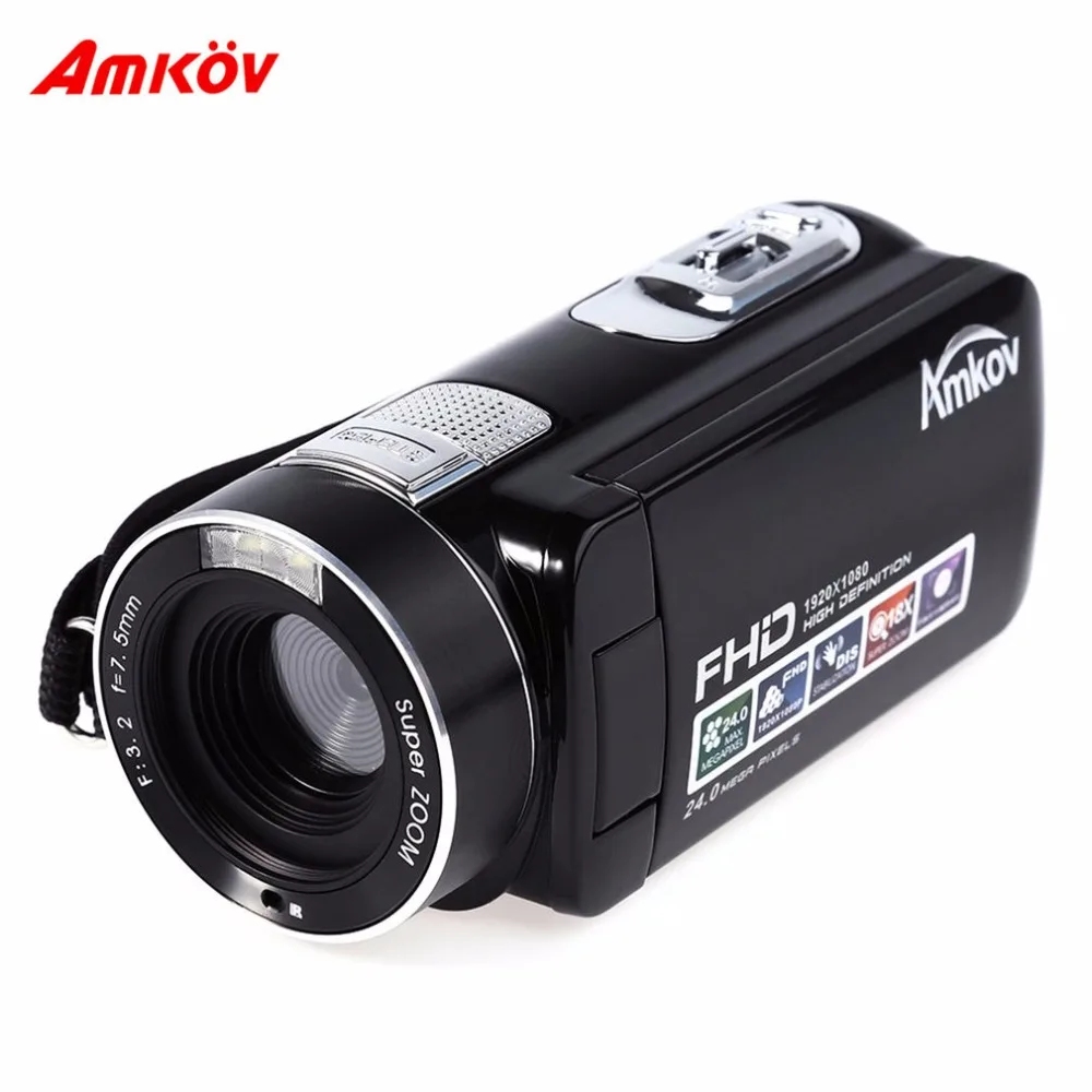 

AMKOV Digital Cameras 2.7 inch DV Video Camera Professional HD 720P FHD1920X1080 24MP Camera With 8 Scenes Model