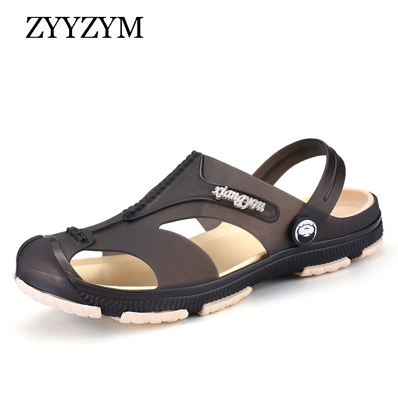 ZYYZYM Men Summer Sandals Non-slip Ventilation Fashion Trend Casual Beach Men Injection Shoes