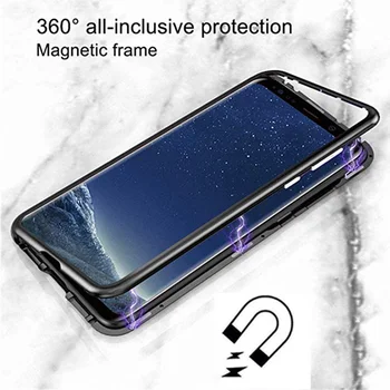 

Magnetic Case For Samsung Galaxy A50 A7 A8 A9 M10 M20 M30 S7 Edge S8 S9 S10 S10e Note 8 9 J4 J6 Plus Tempered Glass Back Covers