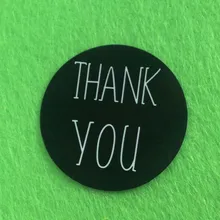 Round thank you sticker label Custom design logo sticker paper print custom made sticker lable moq 1000pcs