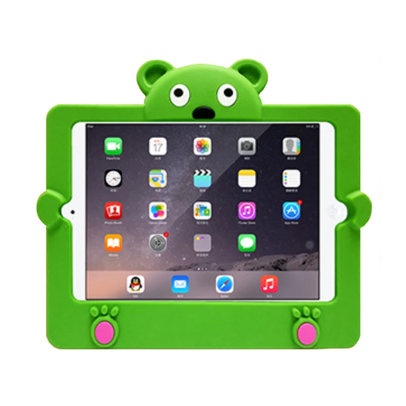 

ForiPad mini1/2/3 Cute Cartoon bear Kids Case, Universal Shockproof Silicone Protective Cover with Self Stand