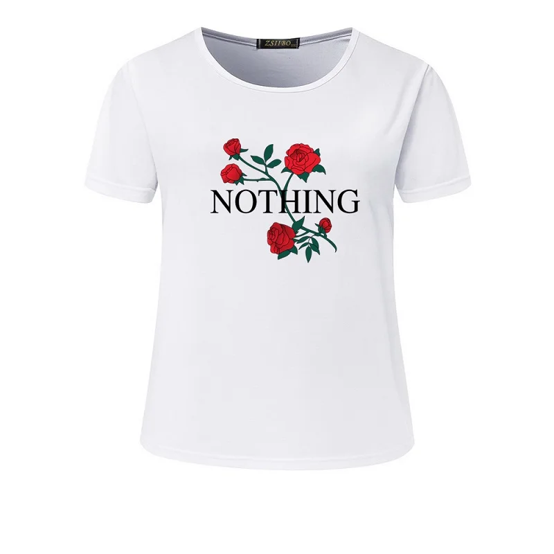Harajuku футболка с надписью Nothing is impossible Rose Женская Повседневная женская в корейском