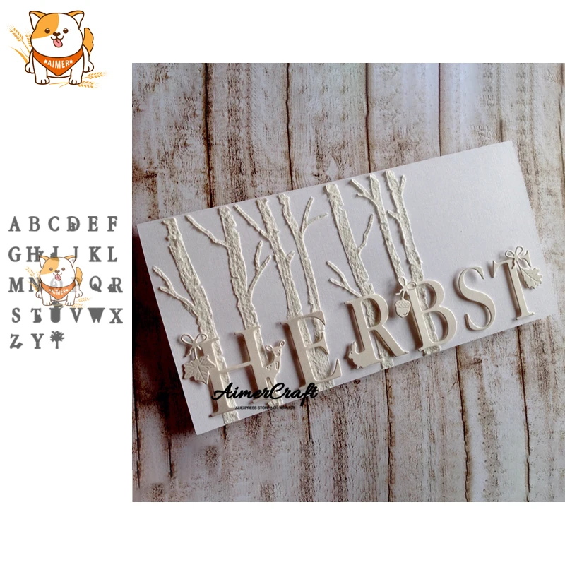

26 Letters Series Metal Cutting Dies Scrapbooking Stencil For DIY Paper Card Decorative Embossing Die Cut Craft Dies New 2019