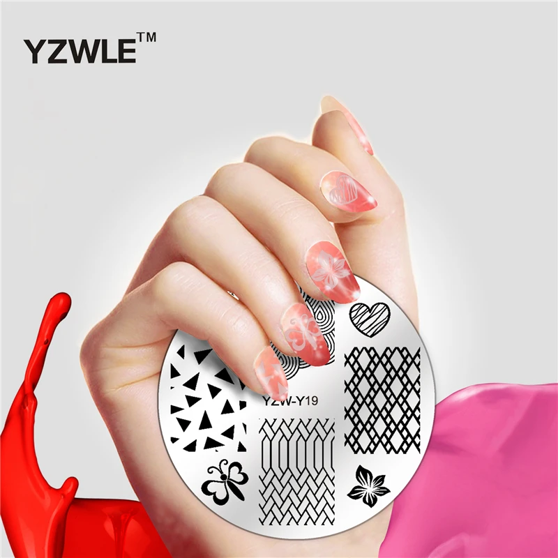 

1 Piece YZWLE Nail Art Image Stamp Stamping Plates 5.6cm Round Manicure Template DIY Polish Stencil Nail Tools