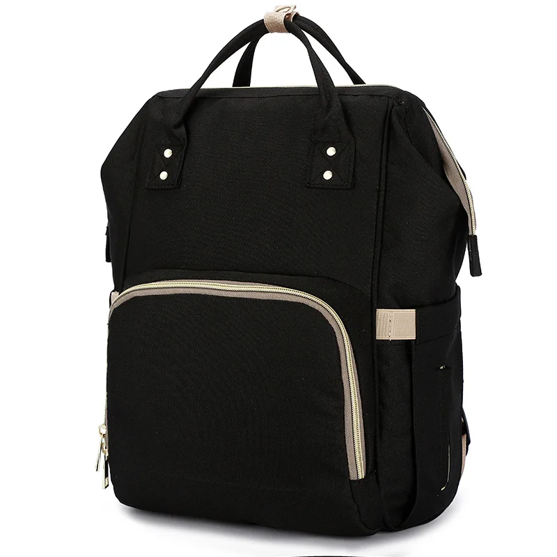Водонепроницаемый Большой Вместительный рюкзак для мам, дорожный рюкзак для кормления, сумка для ухода за ребенком, женские сумки для подгузников Mochila Mamae - Цвет: Black