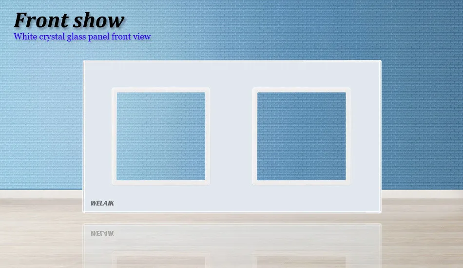 Welaik сенсорный выключатель Комплектующие для самостоятельной сборки Стекло Панель только стене выключатель черный, белый цвет кристалл Стекло Панель квадратное отверстие a288w/B1