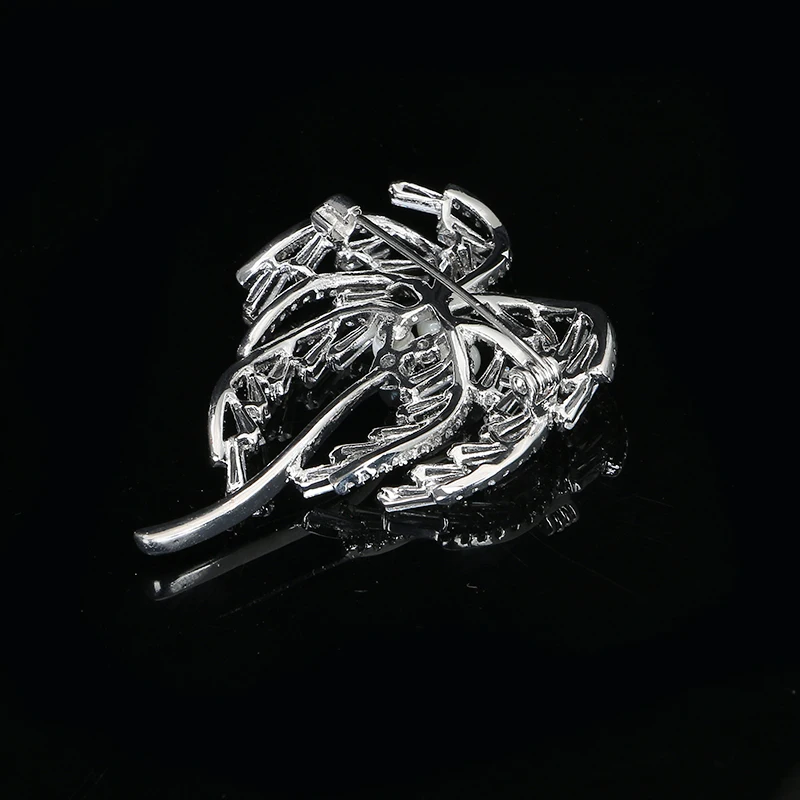 Zircons Pearl Palm Tree Pin Brooches Copper Coconut Tropical Plant Brooches Jewelry For Women Personality Clothing Corsage