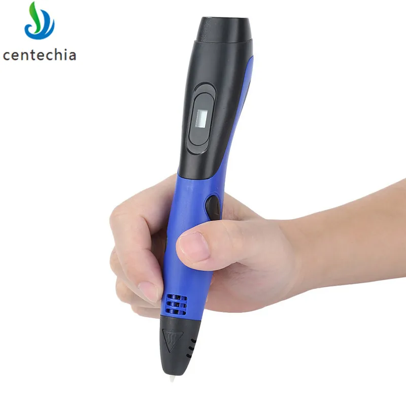 Centechia 3d принтер ручка с ОСД дисплей 3D картина Регулируемая скорость Кнопка 3D Ручка 6 поколения ручки для рисования детей