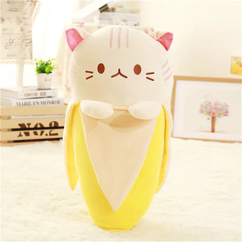 18 см креативный Кот в банане плюшевый животный игрушечный детский объёмный банан в форме кошки кукла фрукты котенок плюшевая игрушка - Цвет: d