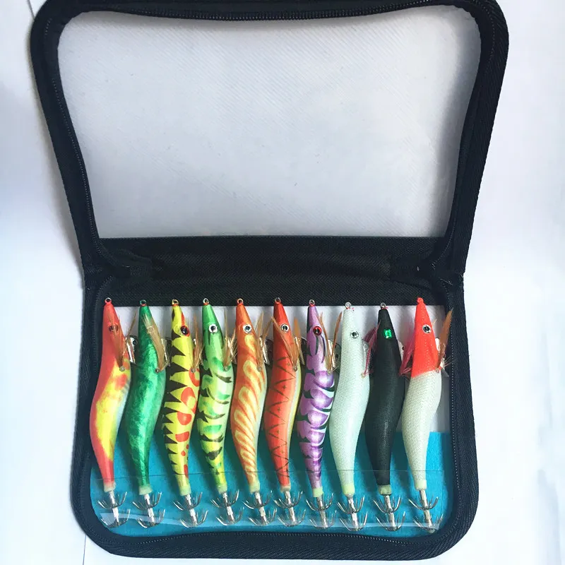10 шт. набор рыболовной приманки 13 5 см 20 г кальмарные Джиги 3 # крючок деревянные