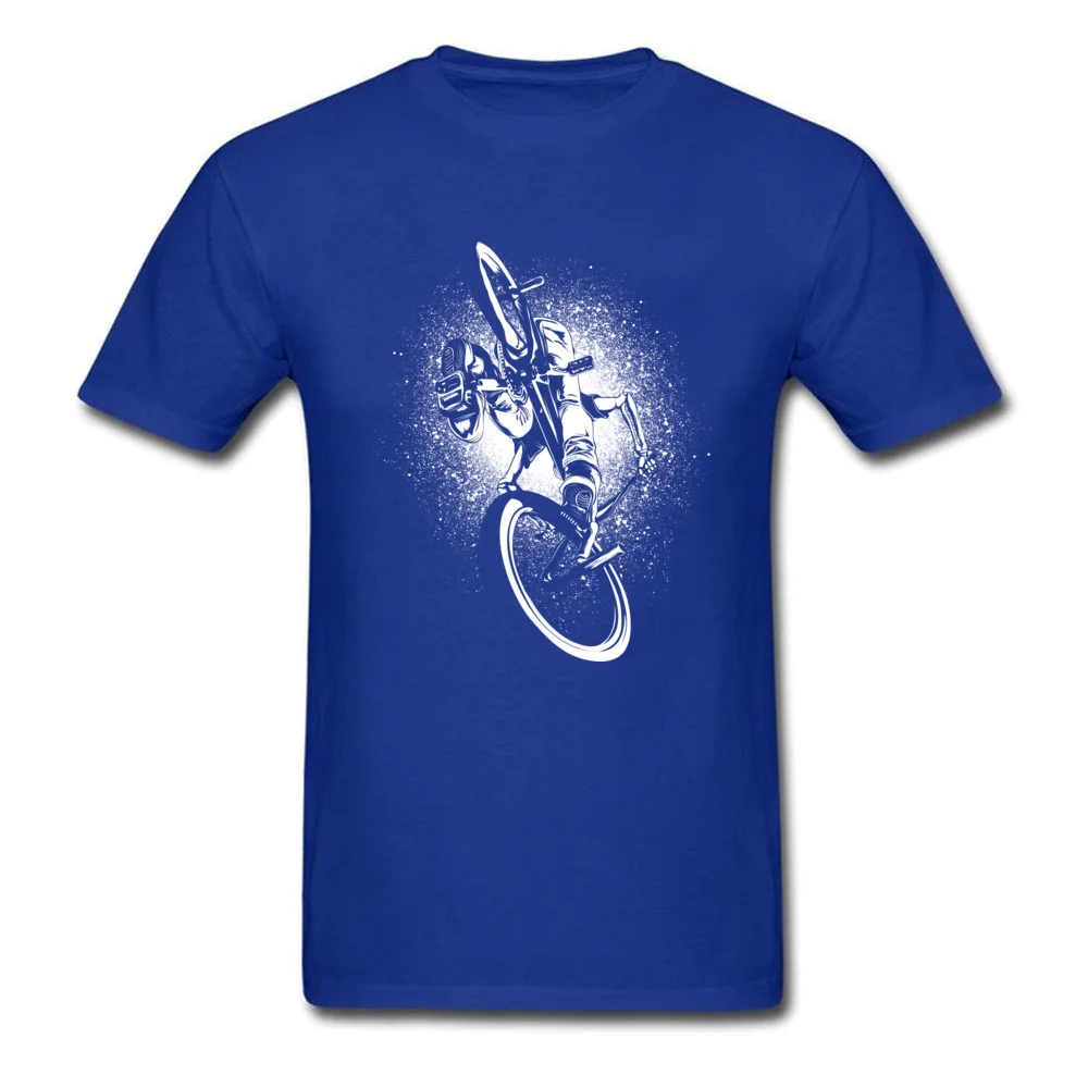 Men's T-shirts BMX Comics T Shirt 100% Cotton Crewneck Short Sleeve Design Clothing Shirt April FOOL DAY Wholesale BMX blue