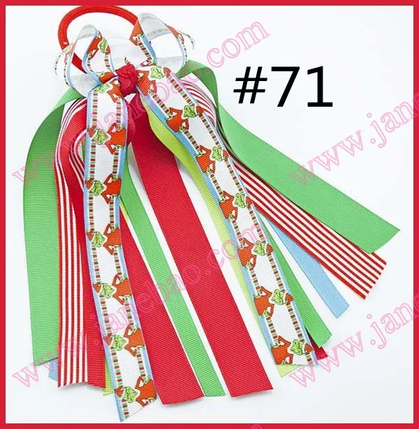 

free shipping 30pcs Girl Hair Accessories Ponys O Bow Ponytail Streamer Elastic