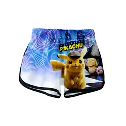 Pokemon Detective Pikachu 3D шорты женские Harajuku модные повседневные шорты 2019 эластичная талия хлопок популярные игры летние шорты