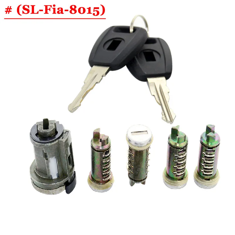 

New Replacement Car Door Lock Cylinder Gt15 Blade Full Lock Set with 5lock for Fia-t GT15R Blade Lock Barrel Cylinder