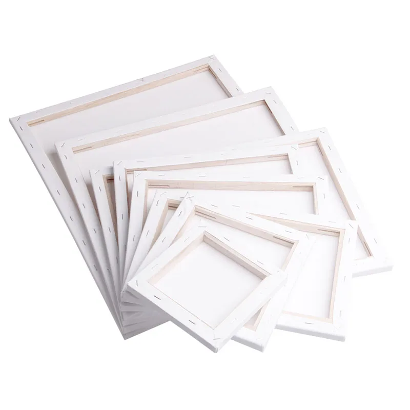 Белый пустой квадратный художественный холст деревянная доска рамка для грунтованных масляные, акриловые краски