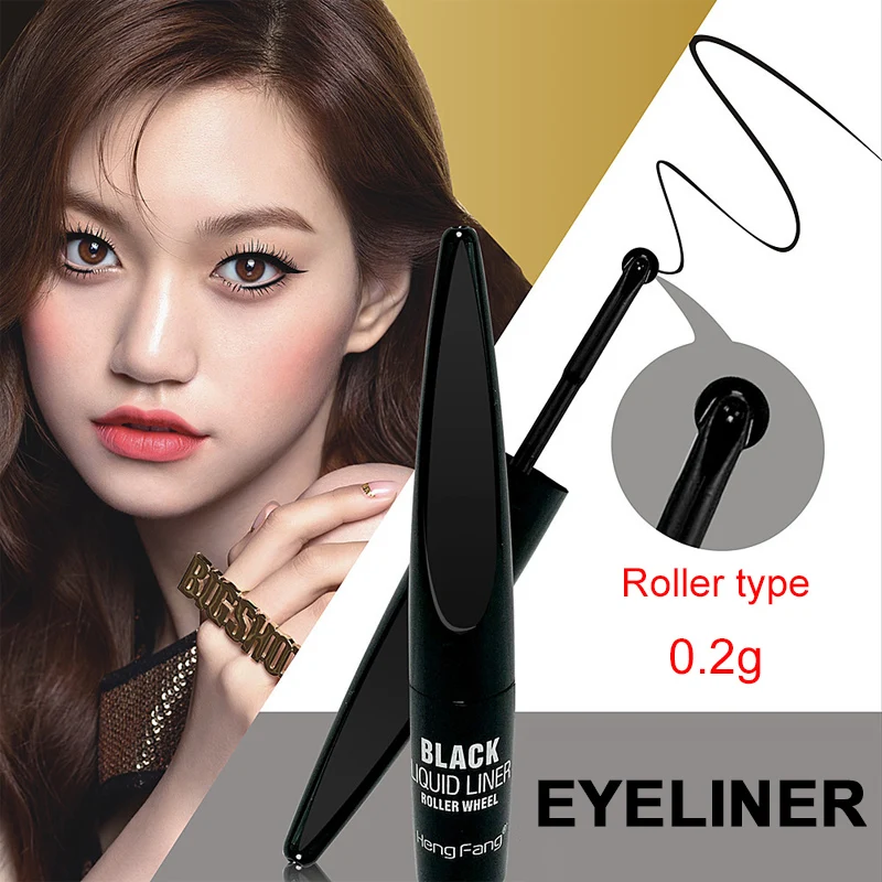 

Roller-type Black Long-lasting Waterproof Eyeliner Liquid Eye Liner Pen Pencil Makeup Cosmetic Beauty Tool Easy to Wear