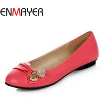 ENMAYER Women s Fashion Shoes Woman Flats Spring Shoes Large Size 4 14 Female Ballet Shoes
